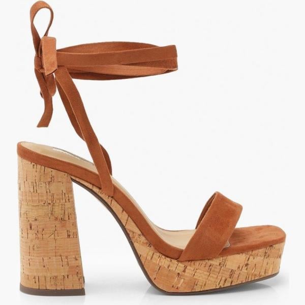 chaussures à talon Boohoo marron