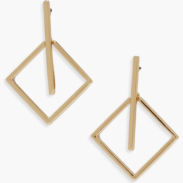 boucles doreilles Boohoo jaune