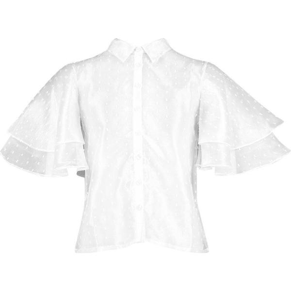 Chemises Boohoo blanc à pois