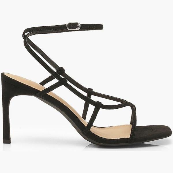 sandales à talon Boohoo noir