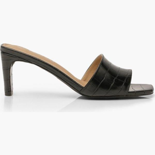 Sandales, sabots, mules et tongs tendance Boohoo noir