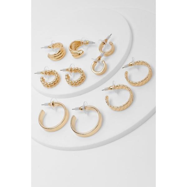 boucles doreilles Boohoo gris
