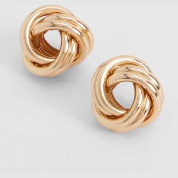boucles doreilles Boohoo marron