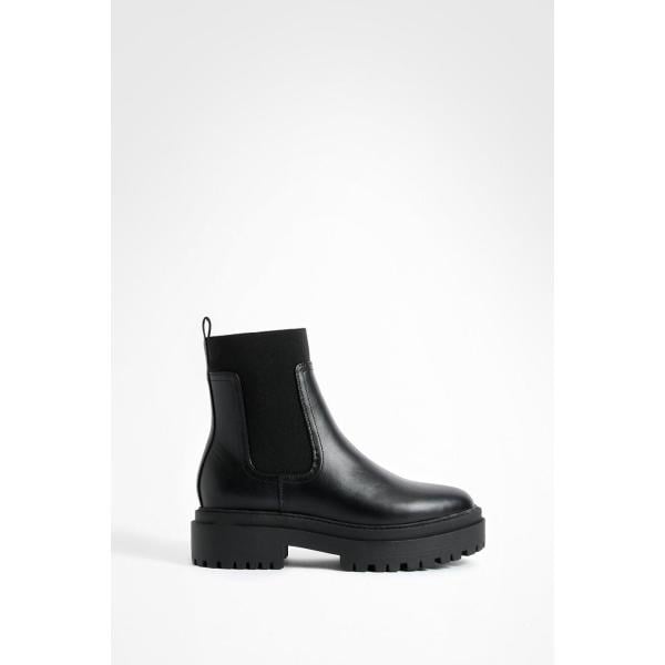 boots Boohoo noir