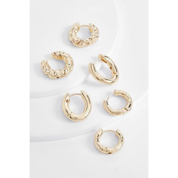 boucles doreilles Boohoo gris