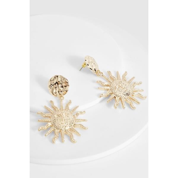 boucles doreilles Boohoo jaune