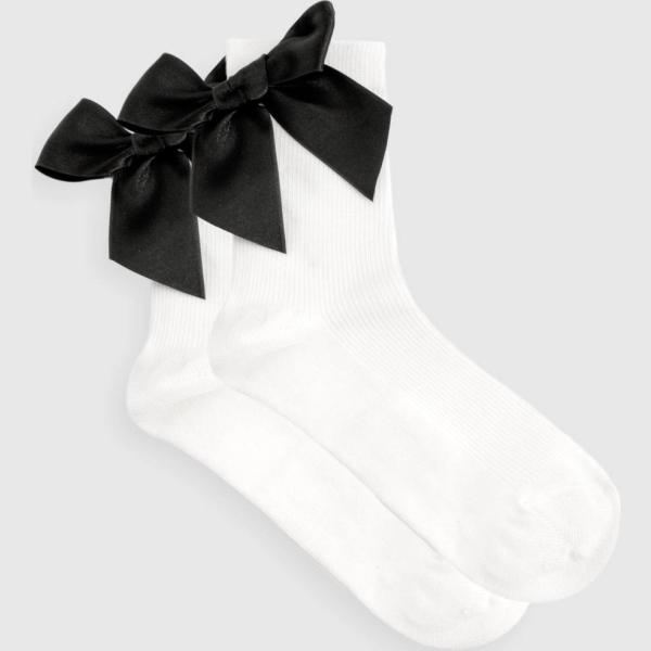 Socquettes femme à nœud Boohoo