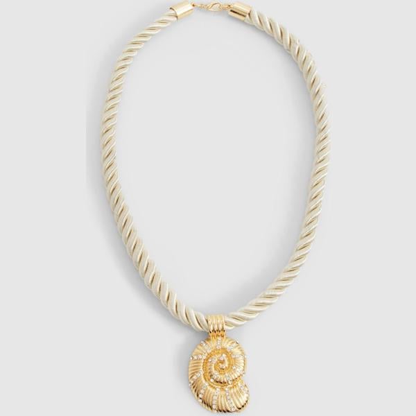 Collier femme jaune foncé Boohoo