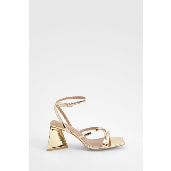 sandales à talon Boohoo jaune