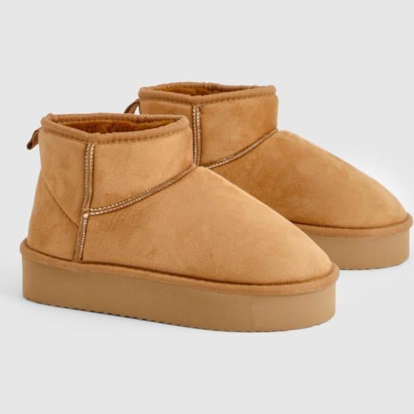 bottines Boohoo marron