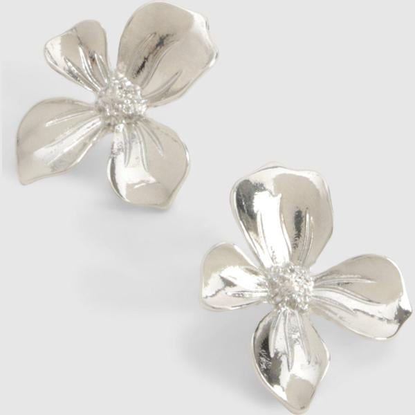 boucles doreilles Boohoo gris