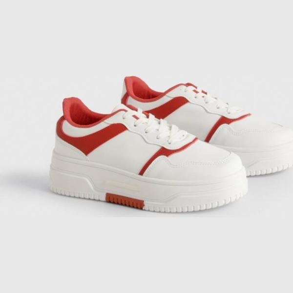 sneakers Boohoo rouge