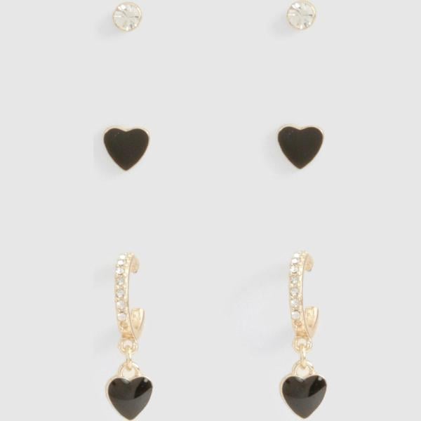 boucles doreilles Boohoo blanc