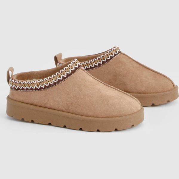 pantoufles Boohoo blanc