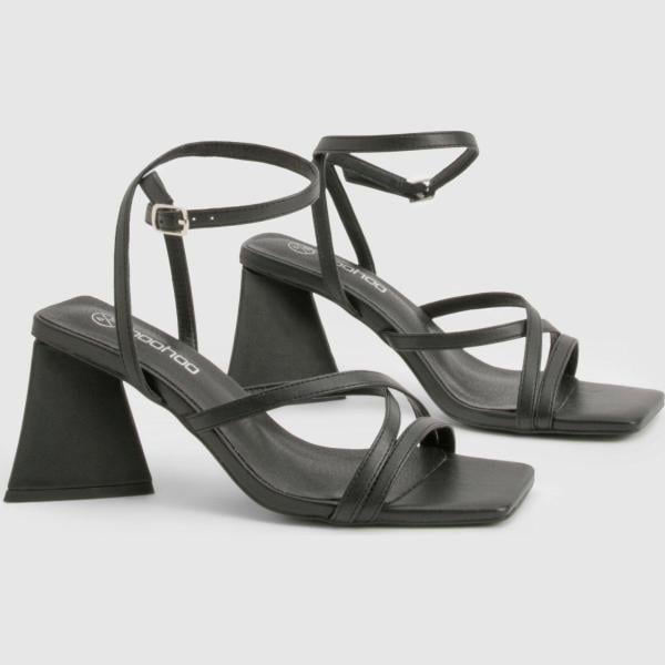 sandales à talon Boohoo noir