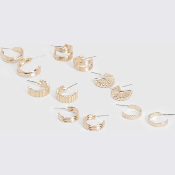 boucles doreilles Boohoo blanc