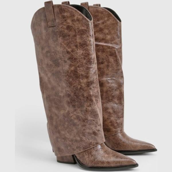 bottines Boohoo marron