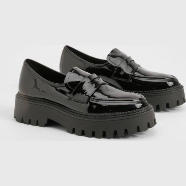 mocassins Boohoo gris