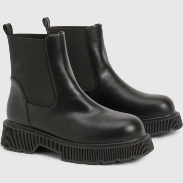 boots Boohoo noir