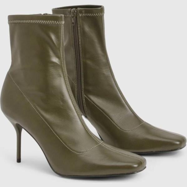 bottines Boohoo blanc