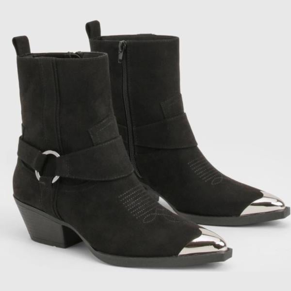 bottines Boohoo blanc