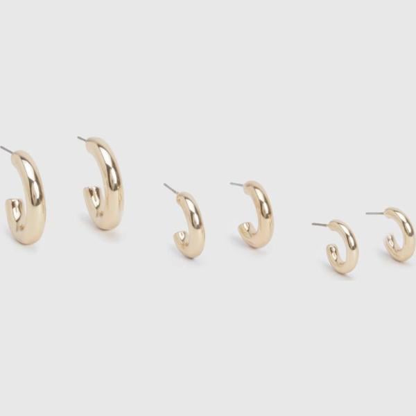 boucles doreilles Boohoo blanc