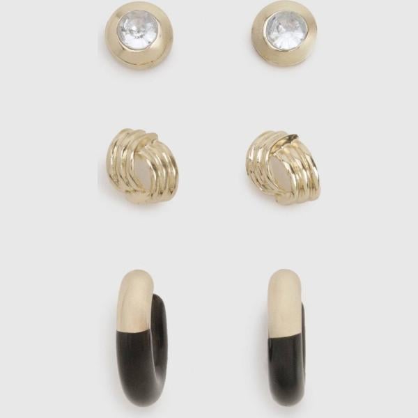 boucles doreilles Boohoo blanc