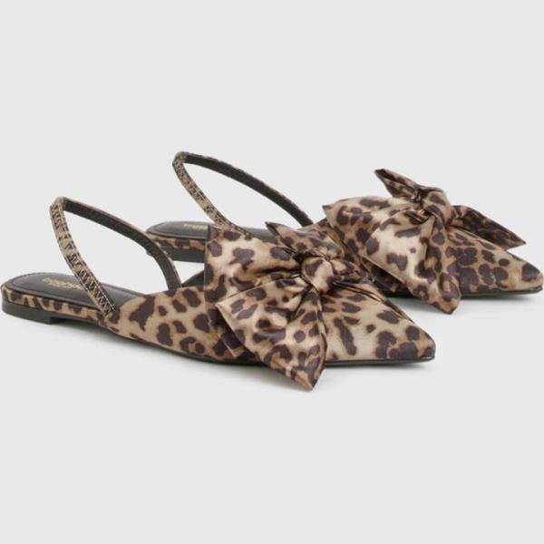 ballerines Boohoo blanc animalier