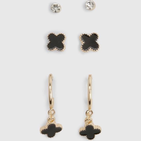 boucles doreilles Boohoo blanc