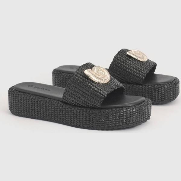 sandales Boohoo blanc
