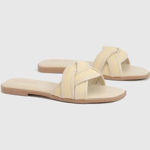 mules Boohoo blanc