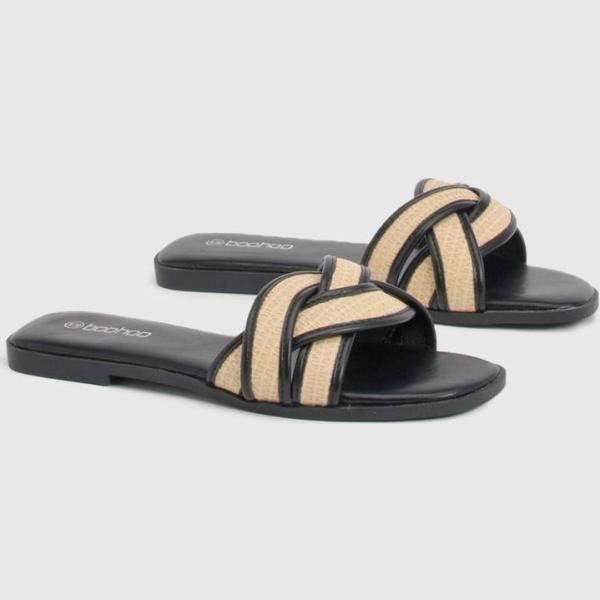 mules Boohoo blanc