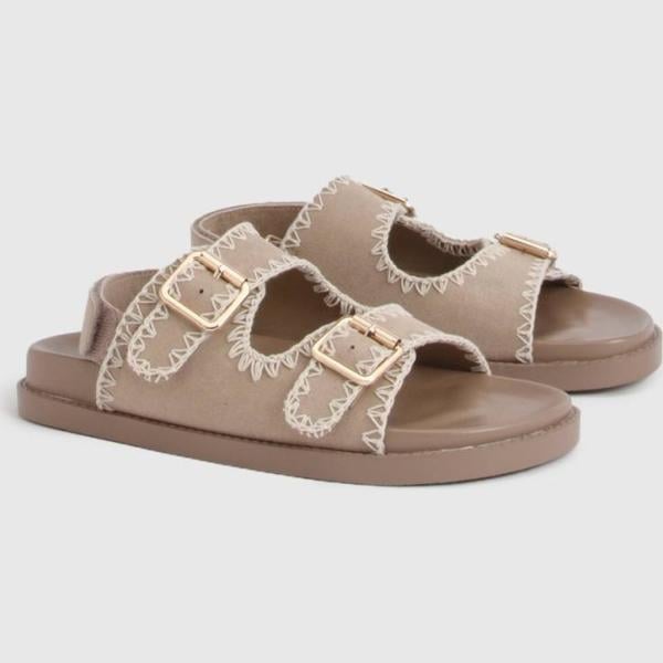 sandales Boohoo blanc