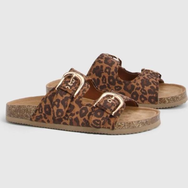 mules Boohoo blanc animalier