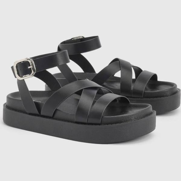 sandales Boohoo blanc