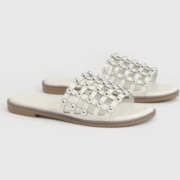 mules Boohoo blanc