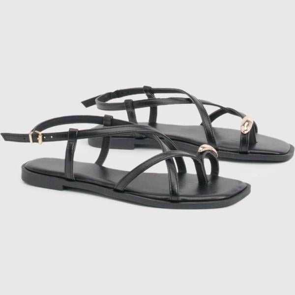 sandales Boohoo blanc