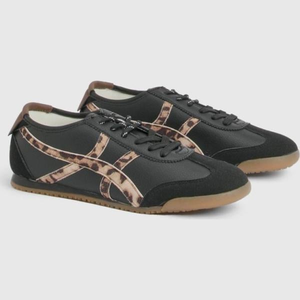 sneakers Boohoo blanc animalier