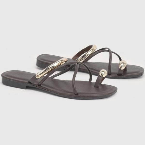 sandales Boohoo blanc