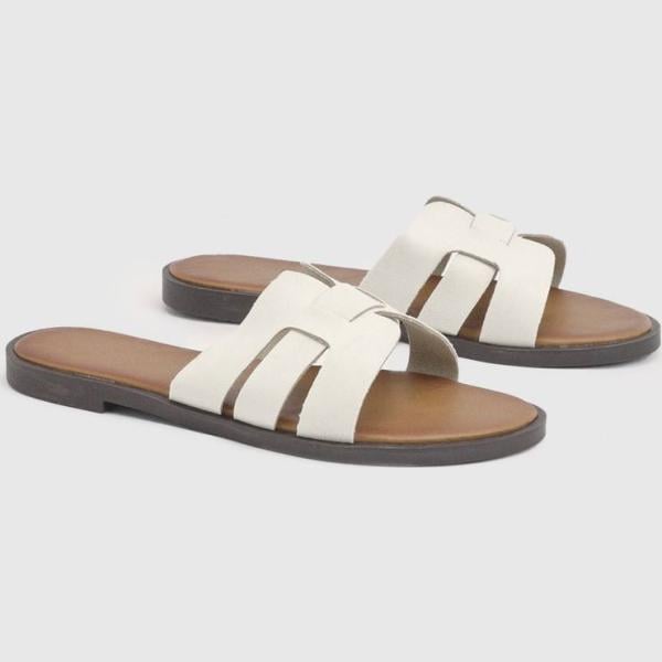 pantoufles Boohoo blanc