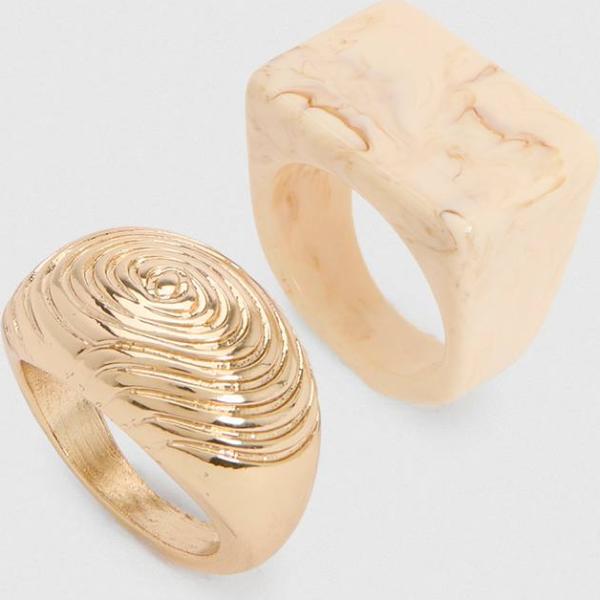 Bague femme blanc neige Boohoo