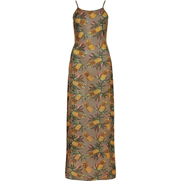 robes longues Boohoo vert imprimé