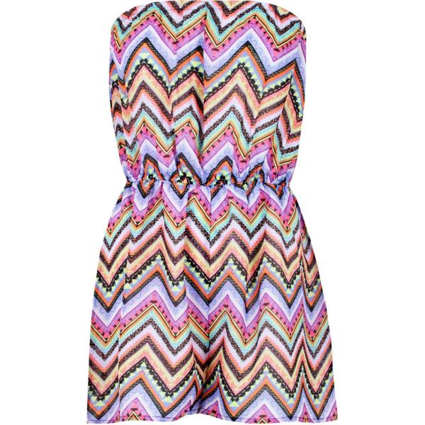combishort Boohoo violet imprimé