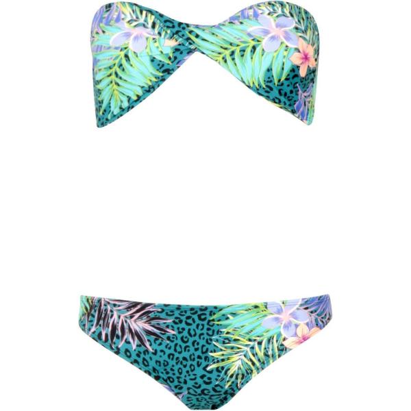 maillot de bain 2 pièces Boohoo vert animalier