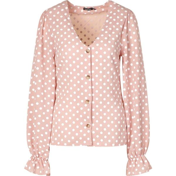 Tops et blouses Boohoo rose à pois