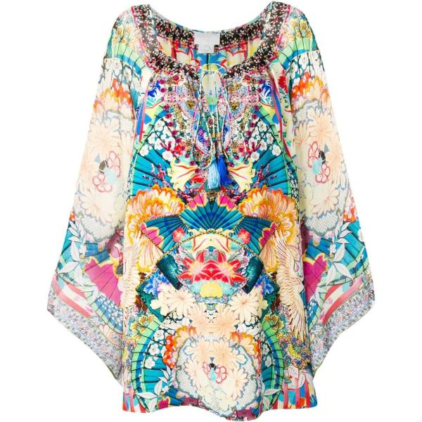 vestido corto Camilla multicolor con diseños