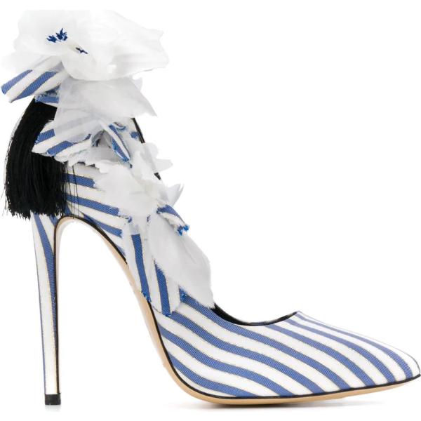 sandalias de tacón Aleksander Siradekian azul de rayas