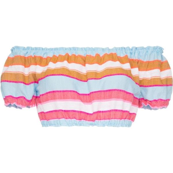 top Lemlem azul de rayas
