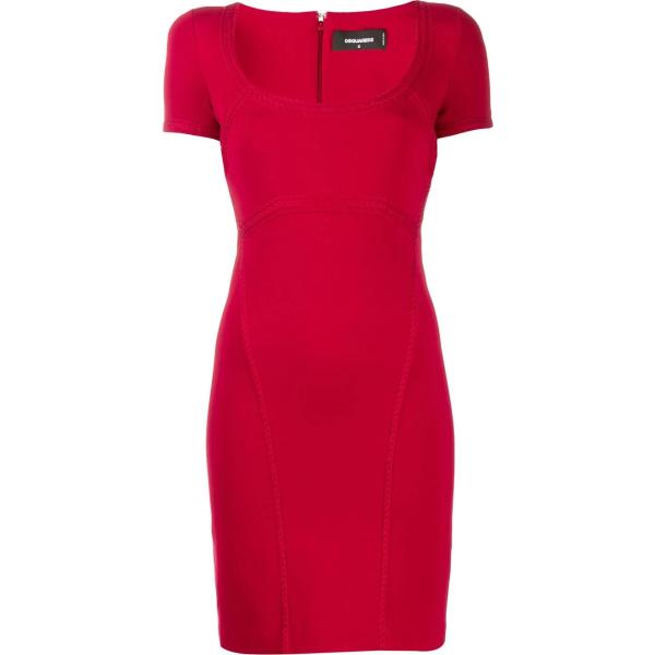 vestidos tubo Dsquared2 rojo