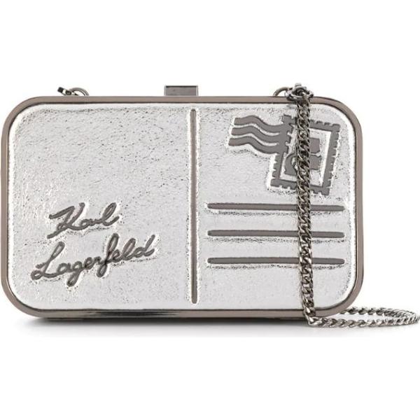 pochette Karl Lagerfeld gris con diseños